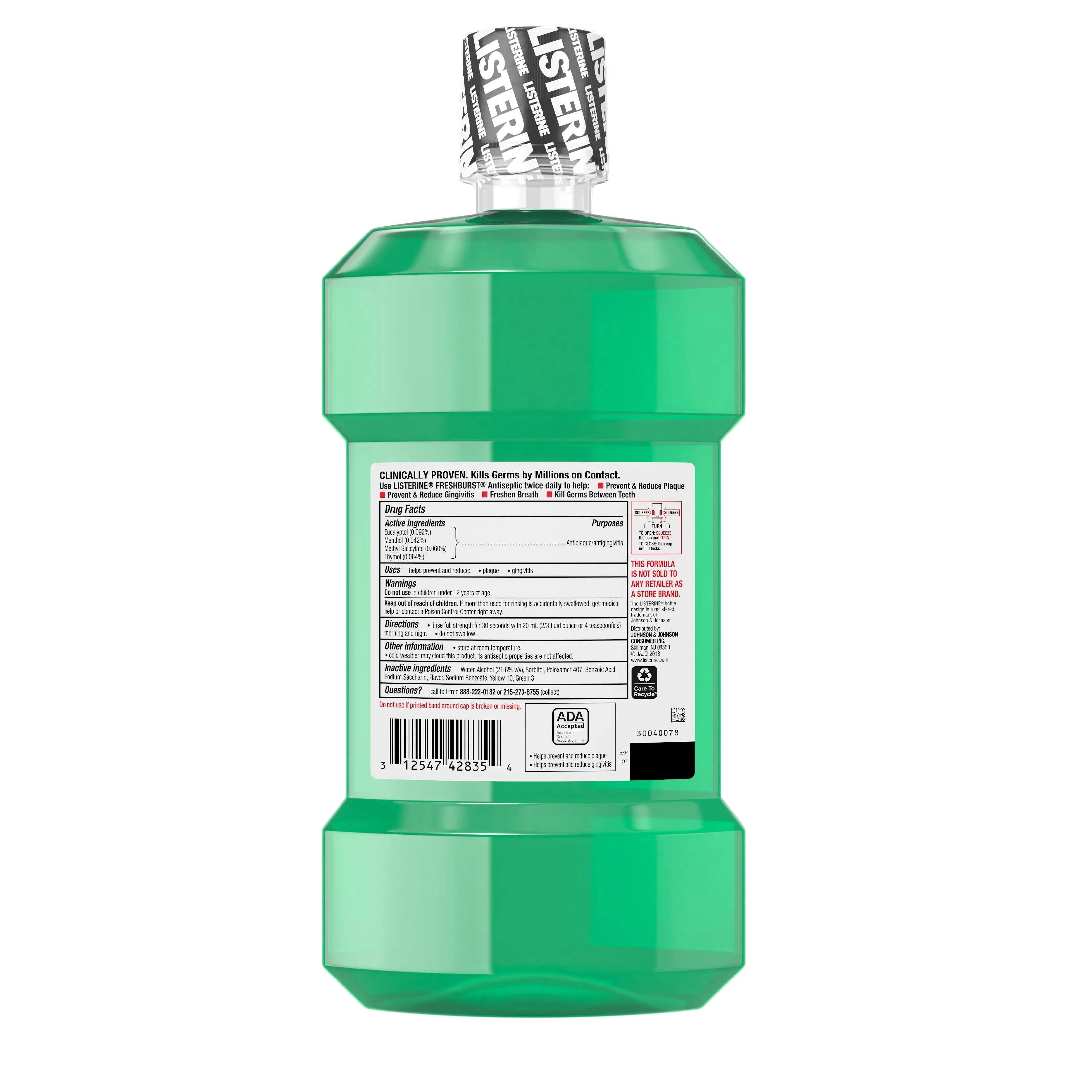 Freshburst Listerine Antiseptic Mouthwash