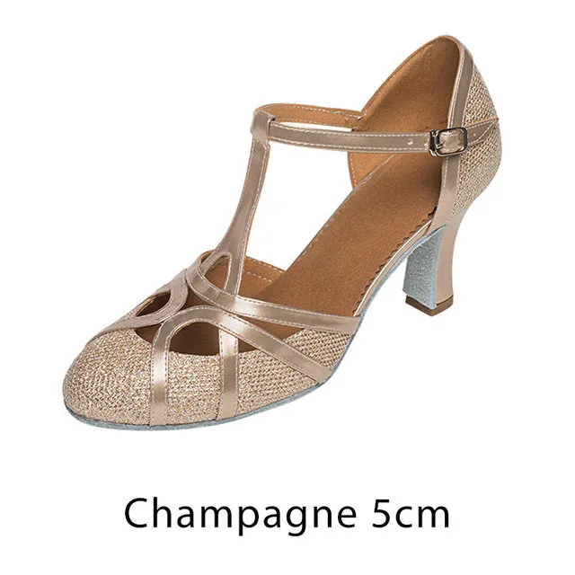 Glitter Salsa Dance Shoes Women Latin Dance Shoes