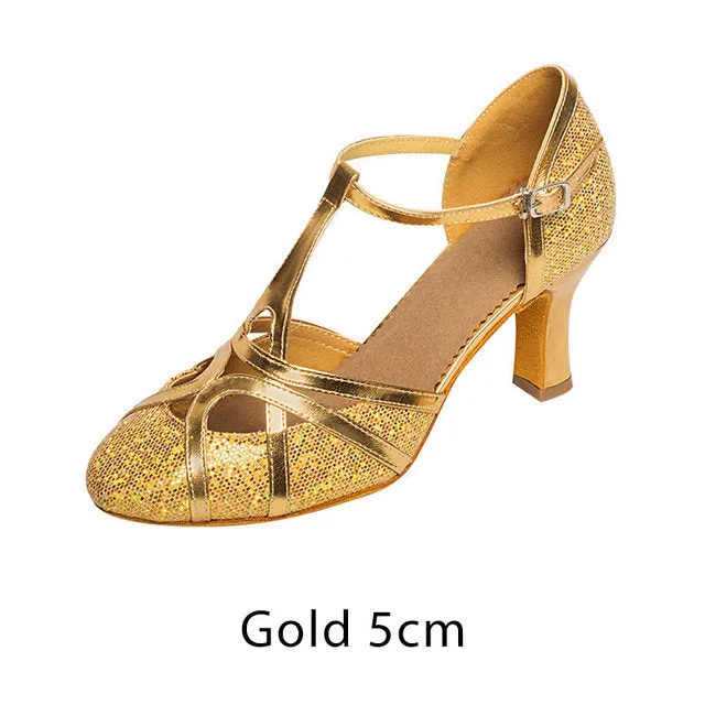 Glitter Salsa Dance Shoes Women Latin Dance Shoes