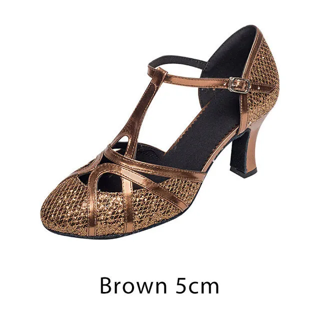 Glitter Salsa Dance Shoes Women Latin Dance Shoes