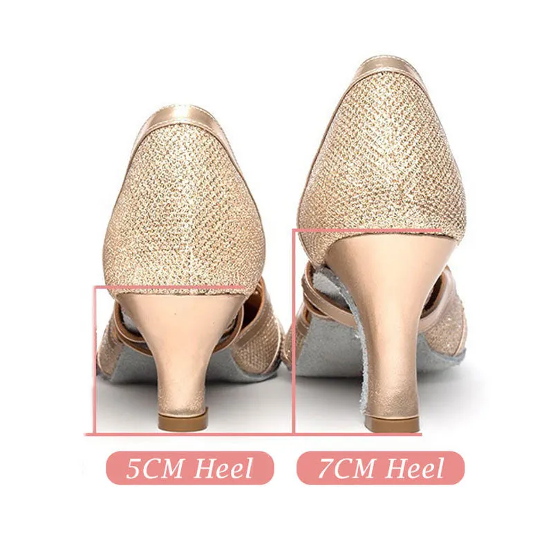 Glitter Salsa Dance Shoes Women Latin Dance Shoes