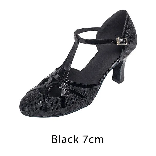 Glitter Salsa Dance Shoes Women Latin Dance Shoes