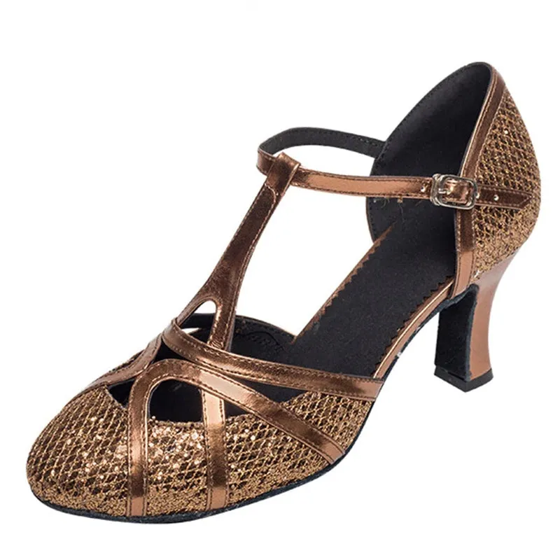 Glitter Salsa Dance Shoes Women Latin Dance Shoes