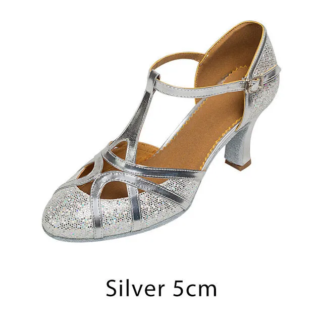 Glitter Salsa Dance Shoes Women Latin Dance Shoes