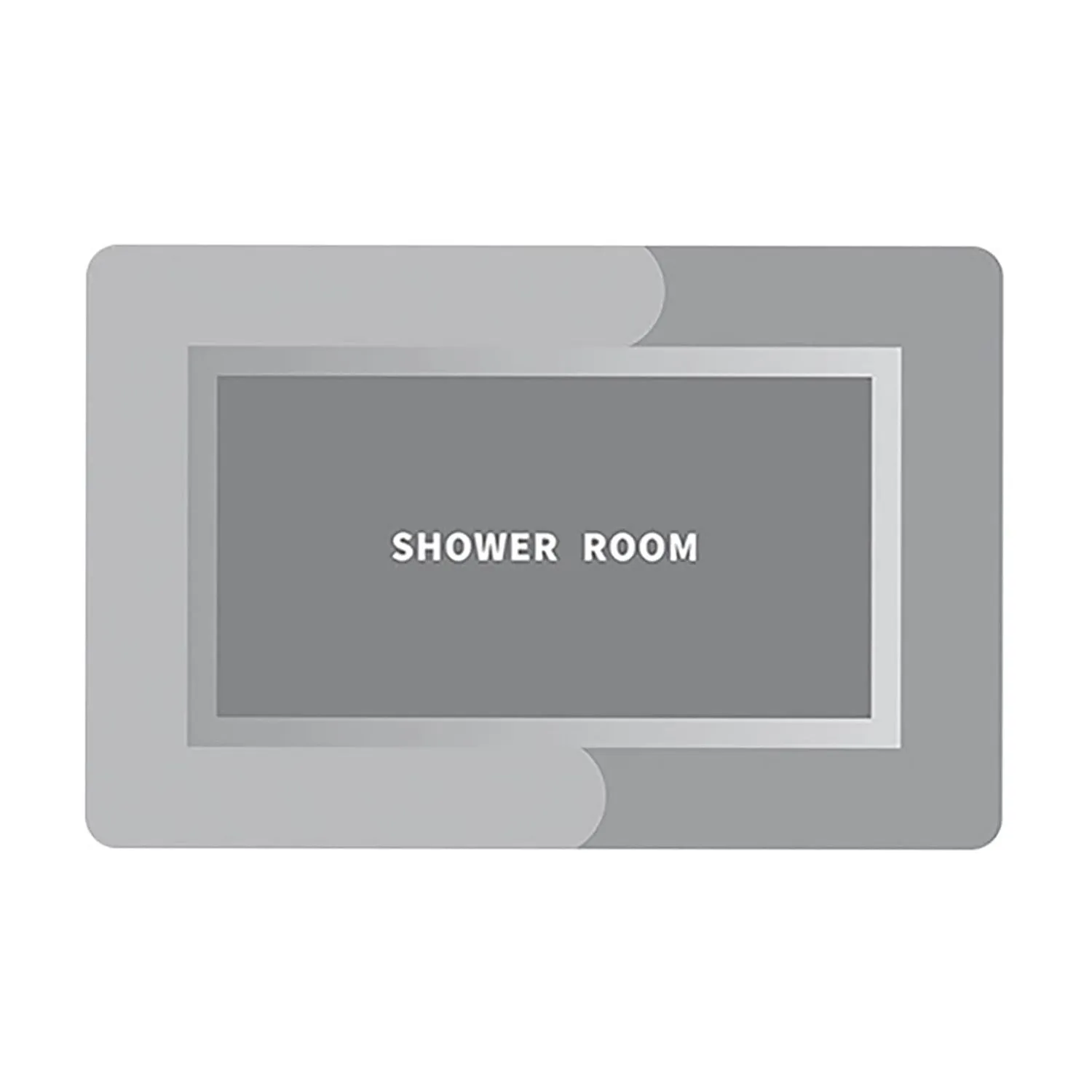 Gominimo Anti-Slip Bath Mat Diatom Rectangle 80*50cm (Grey) GO-BM-107-DA