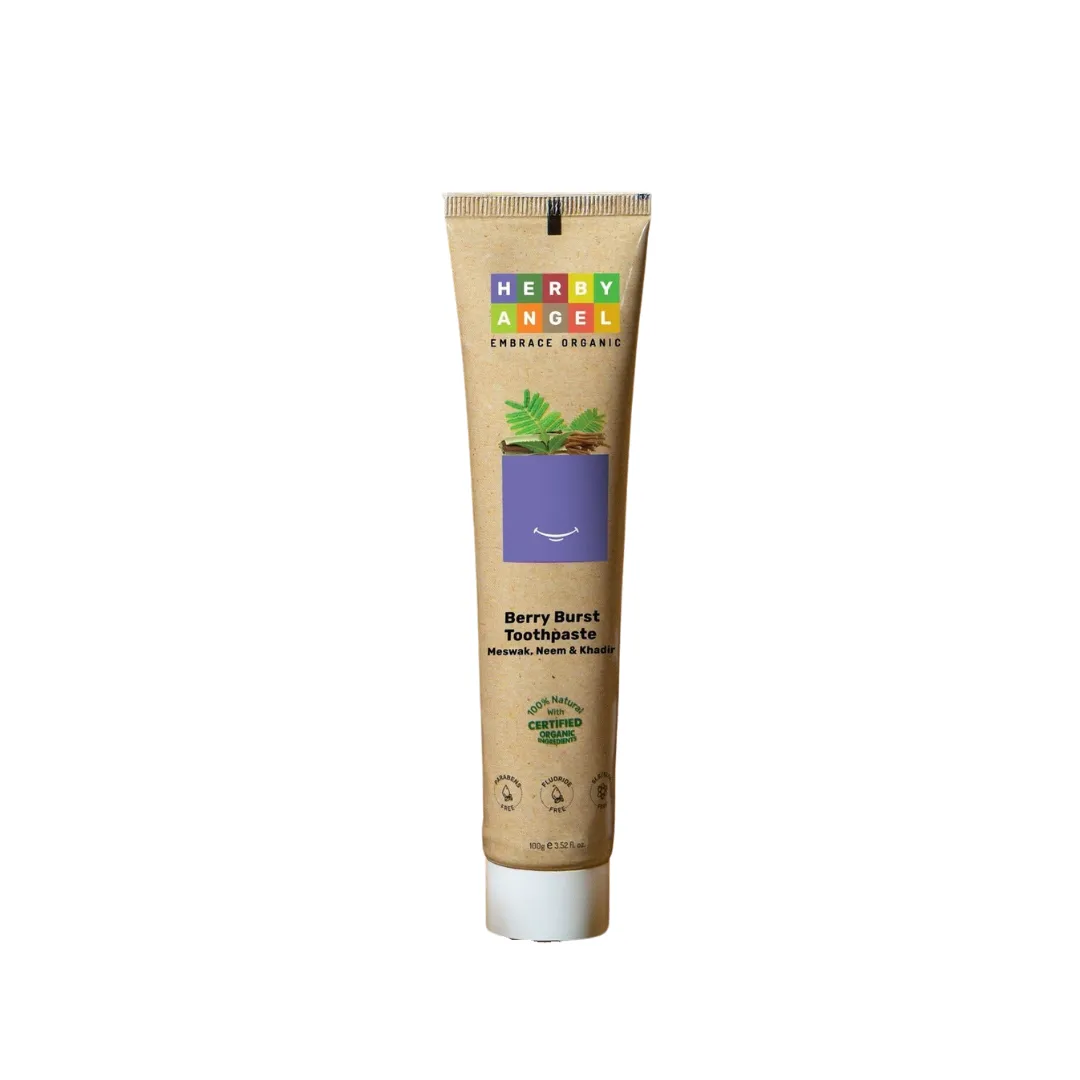 Herby angel berry burst toothpaste -meswak,neem & khadir 100g