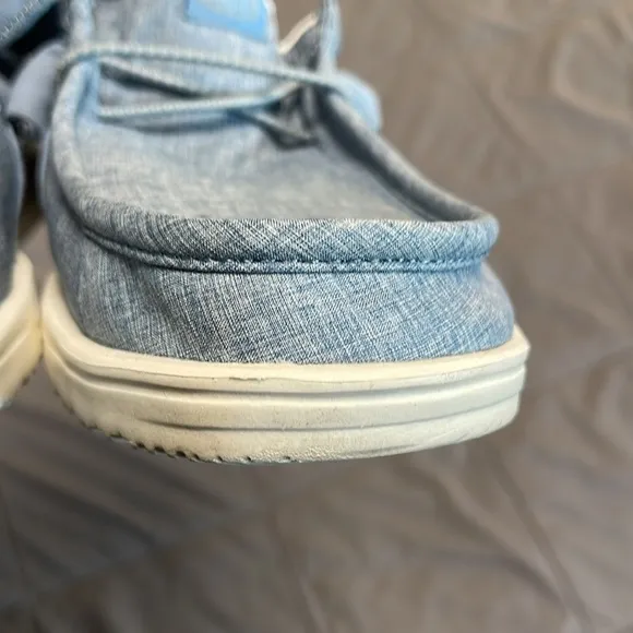 Hey Dude Blue Gray Wally H2O Slip On Sneaker Size 8