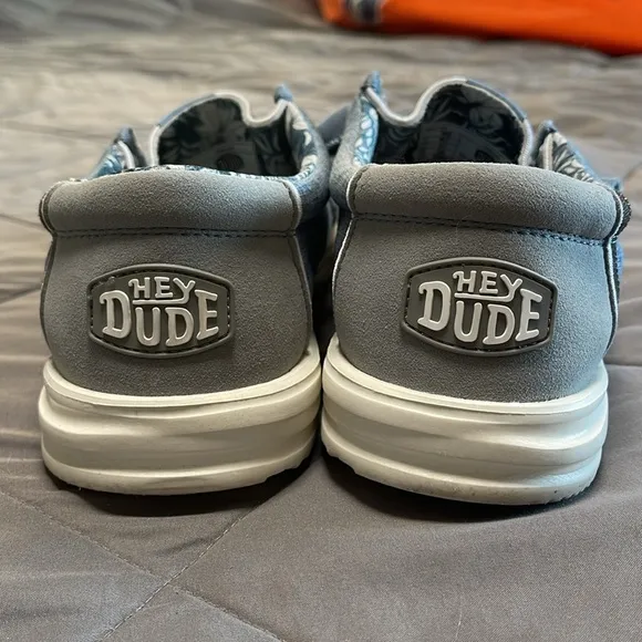 Hey Dude Blue Gray Wally H2O Slip On Sneaker Size 8