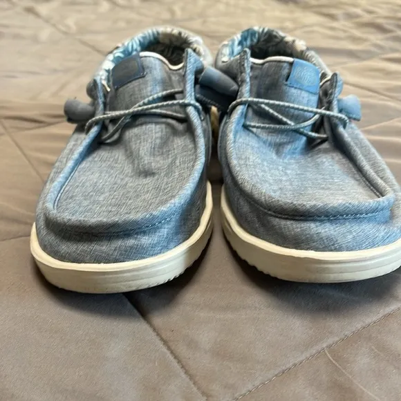 Hey Dude Blue Gray Wally H2O Slip On Sneaker Size 8