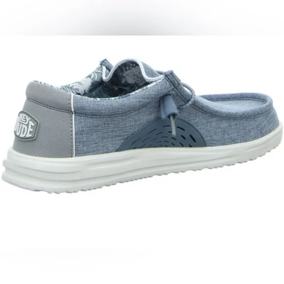 Hey Dude Blue Gray Wally H2O Slip On Sneaker Size 8
