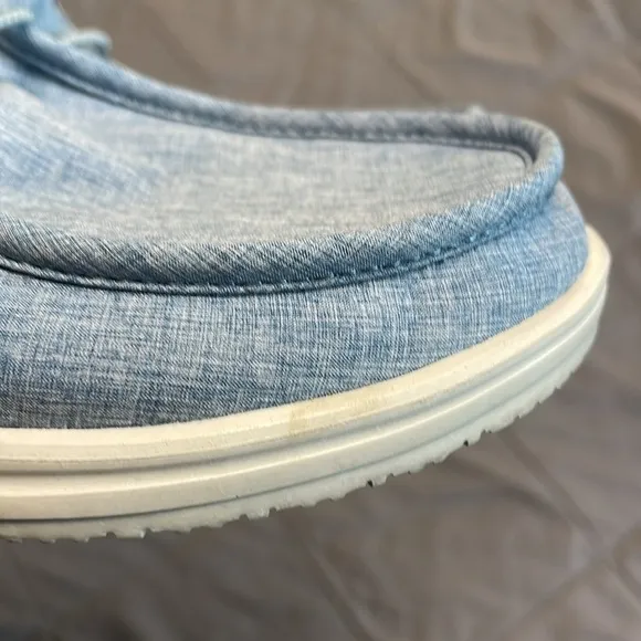 Hey Dude Blue Gray Wally H2O Slip On Sneaker Size 8