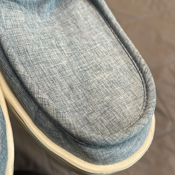 Hey Dude Blue Gray Wally H2O Slip On Sneaker Size 8