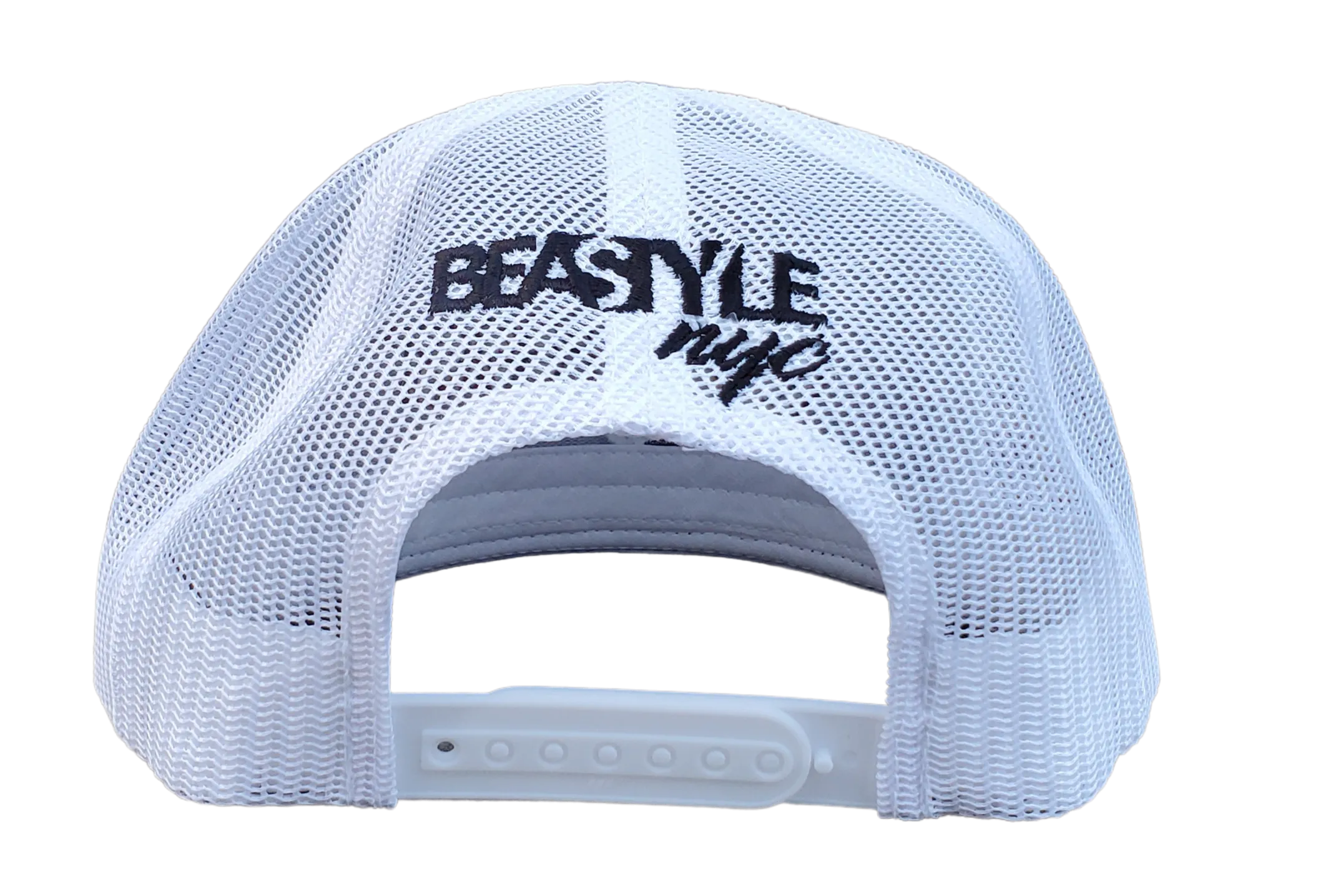 Honey Badger Beast Gray & White Trucker Mesh Snapback Cap