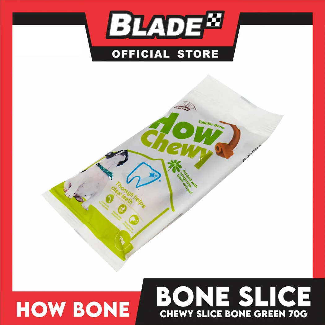 Howbone Chewy Tubular Bone Green 70g Dog Dental Chew