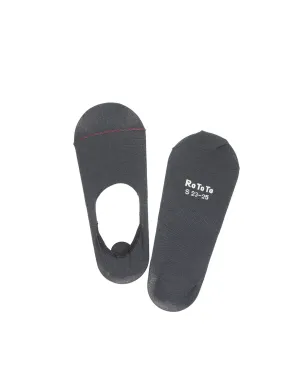 Invisible Footlet High Gauge Anti-slip Foot Cover - Charcoal