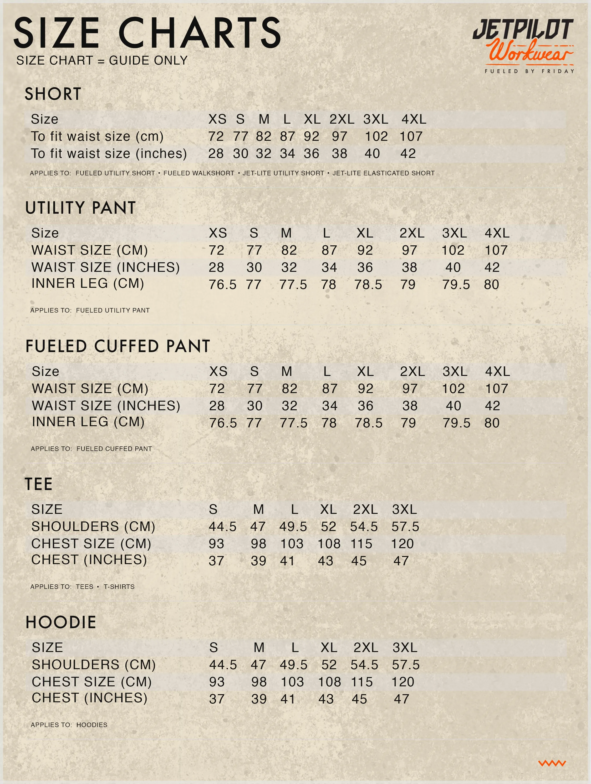 Jet Pilot JPW06 Jet Lite Utility Short