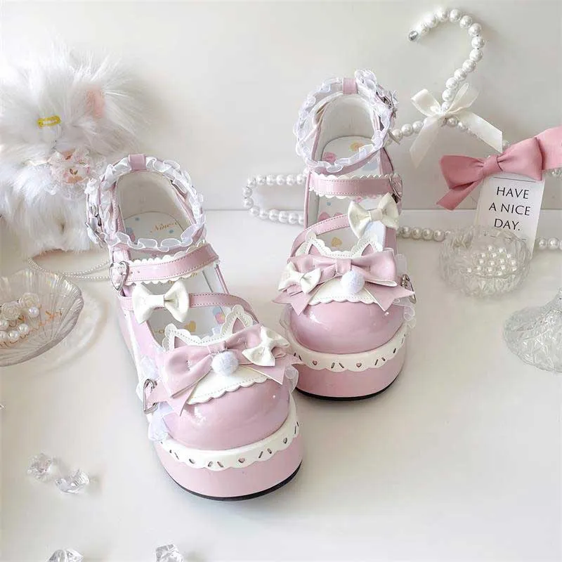 Kawaii Cat Bow Shoes
