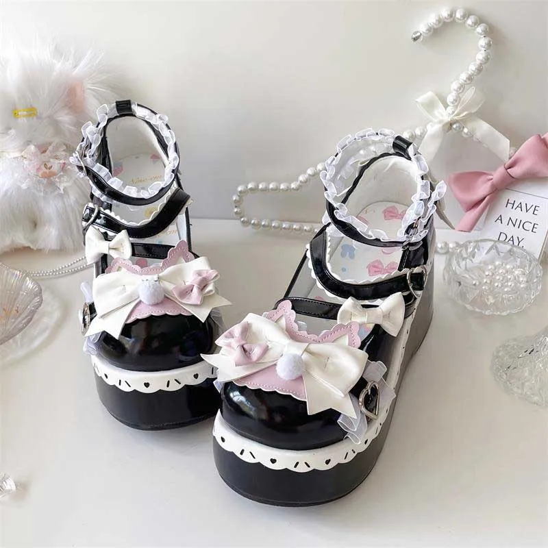 Kawaii Cat Bow Shoes