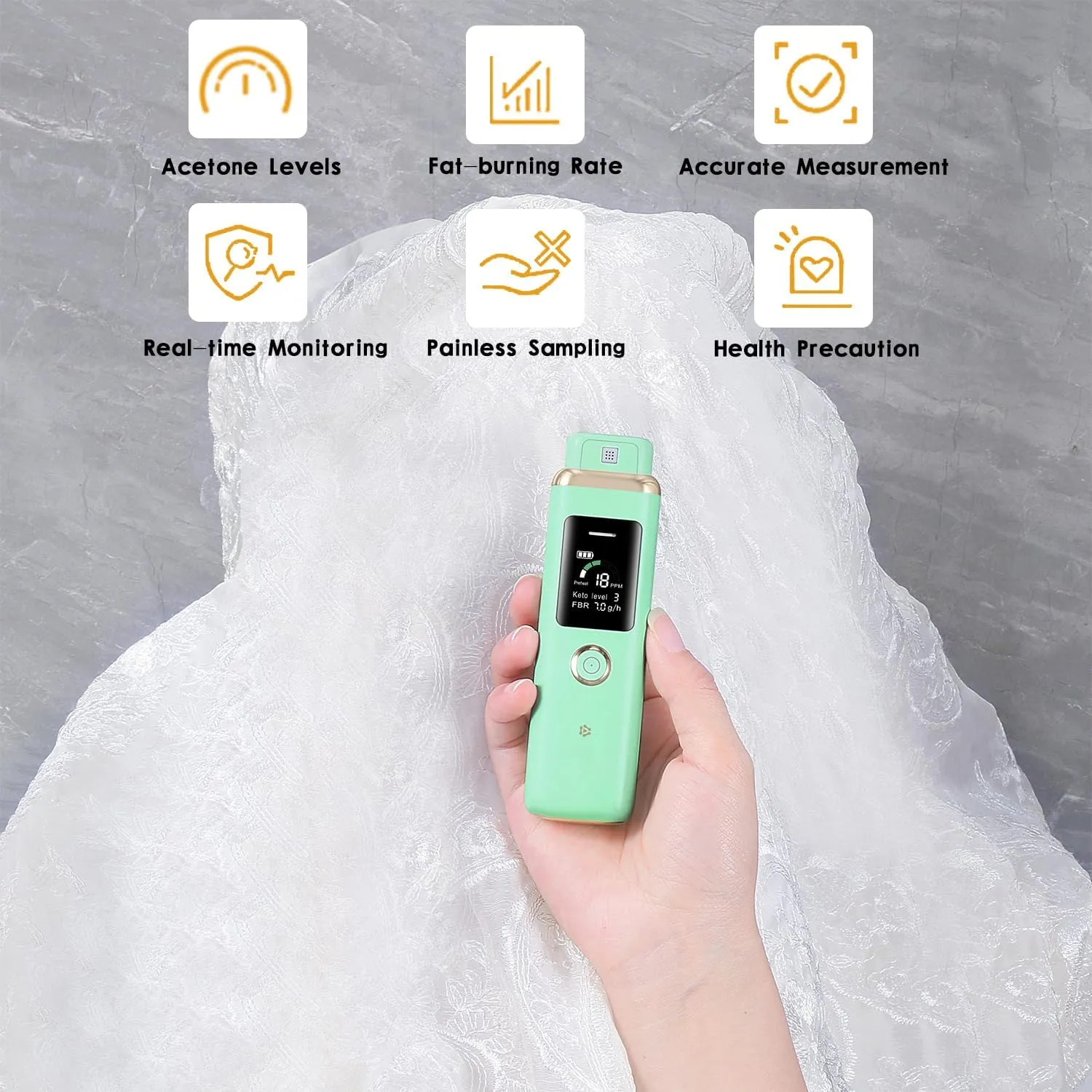 Ketone Breath Meter Upgraded Ketone Tester for Tracking Your Ketones