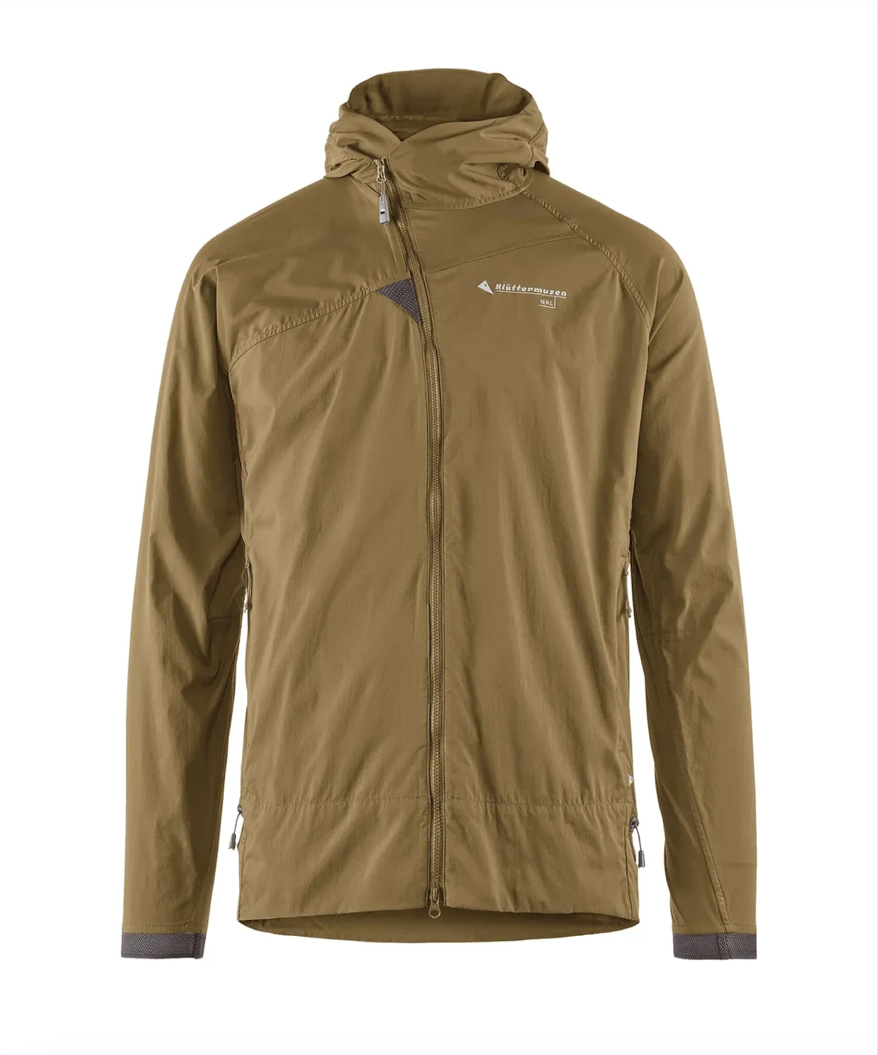 Klättermusen: Men's Nal Hooded Windbreaker Jacket - Olive