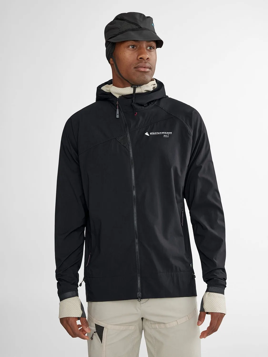 Klättermusen: Men's Nal Hooded Windbreaker Jacket - Olive