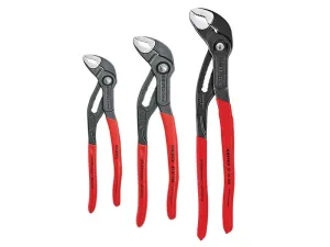 KNIPEX Cobra Water Pump Pliers 3 Piece Set (180Mm  250Mm & 300Mm)