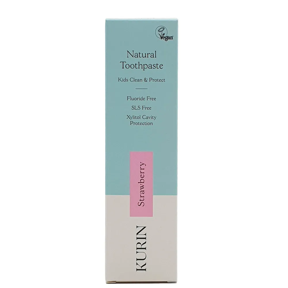 Kurin Natural Toothpaste Kids Clean & Protect Fluoride Free Strawberry 75ml