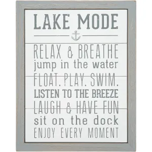 Lake Mode 12" x 15" MDF Sign