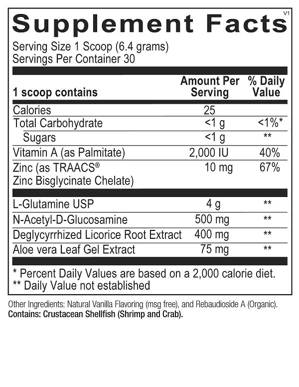 Leaky Gut Support Powder - 30 Servings - Gluten Free