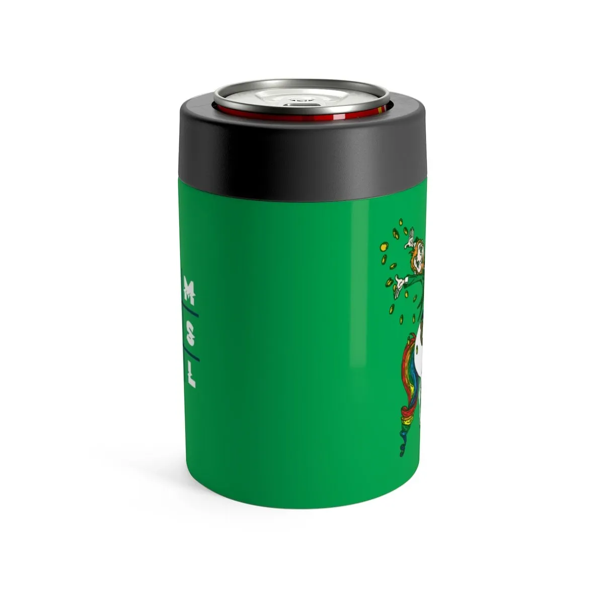 Leprechaun Unicorn Jockey Can Cooler