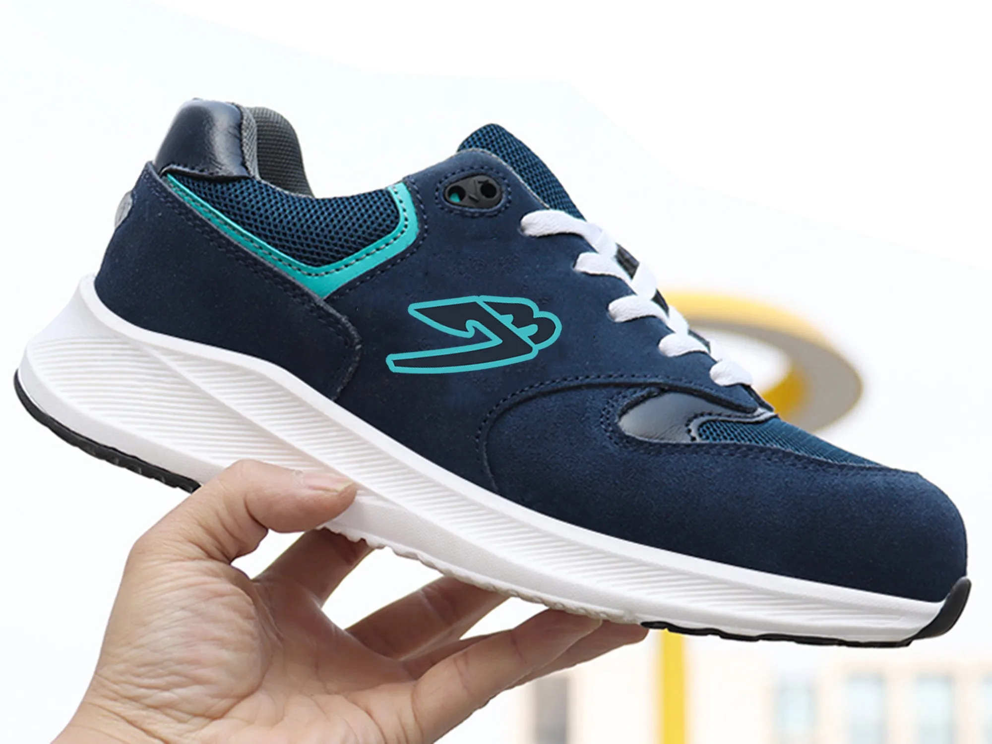 Lightweight Composite Toe Work Shoes for Men Women Comfortable Safety Shoes Breathable Fashion Sneakers