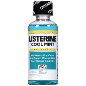 Listerine Cool Mint Antiseptic Mouthwash Travel Size 3.2 Ounces (Pack of 6)