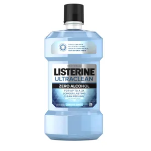 Listerine Ultraclean Zero Alcohol Mouthwash, Arctic Mint, 1 L
