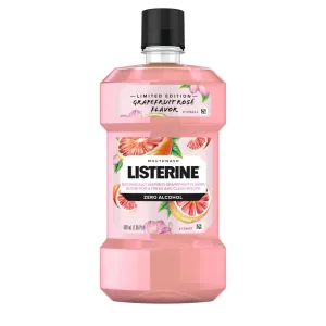 Listerine Zero Alcohol Mouthwash, Grapefruit Rose Flavor, 500 mL