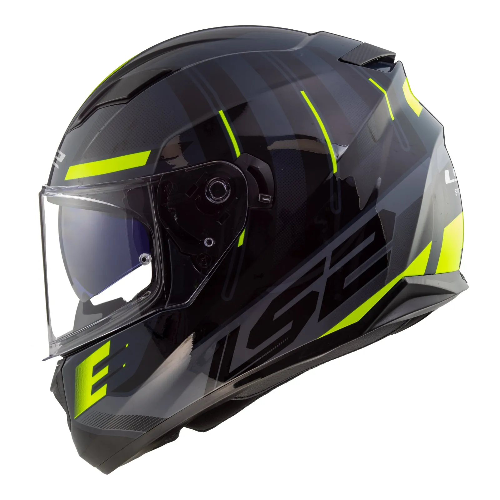 LS2 FF320 Stream Evo Shadow Helmet - Silver / Hi-Vis Yellow