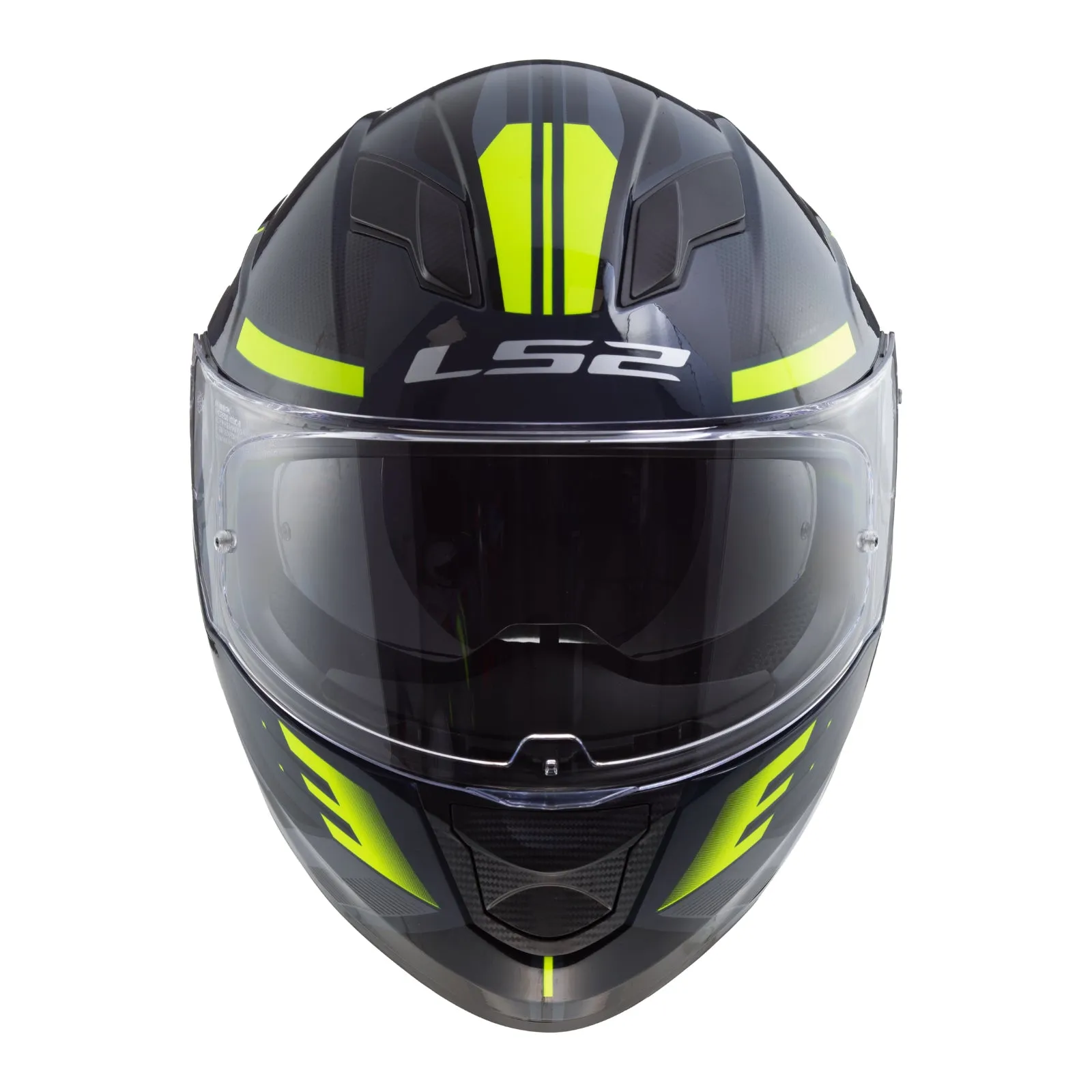 LS2 FF320 Stream Evo Shadow Helmet - Silver / Hi-Vis Yellow