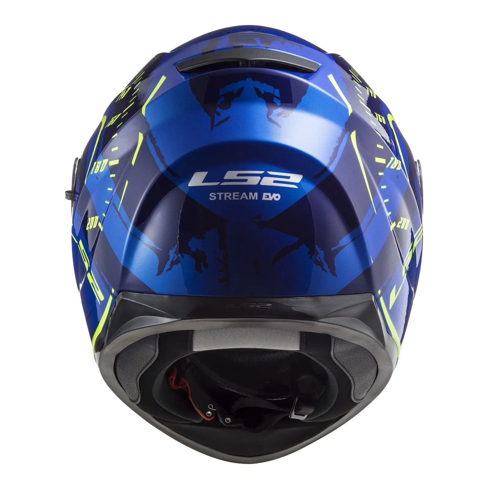 LS2 FF320 Stream Evo Tacho Helmet - Blue / Hi-Vis