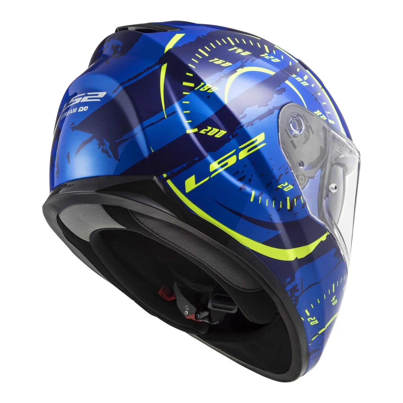 LS2 FF320 Stream Evo Tacho Helmet - Blue / Hi-Vis