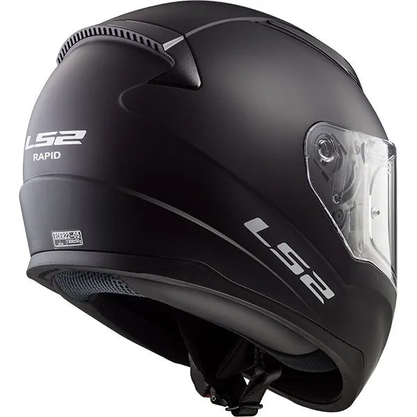 LS2 Rapid Motorcycle Full-Face Helmet Matte Black