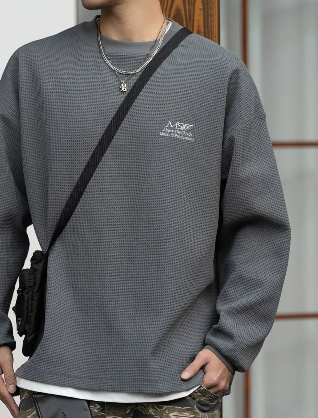 MASS 25SS WAFFLE LS TEE