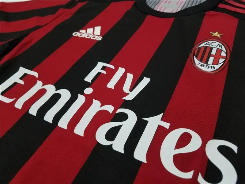 Men 63 Patrick Cutrone Jersey Home Soccer AC Milan Jersey 2018 Serie A