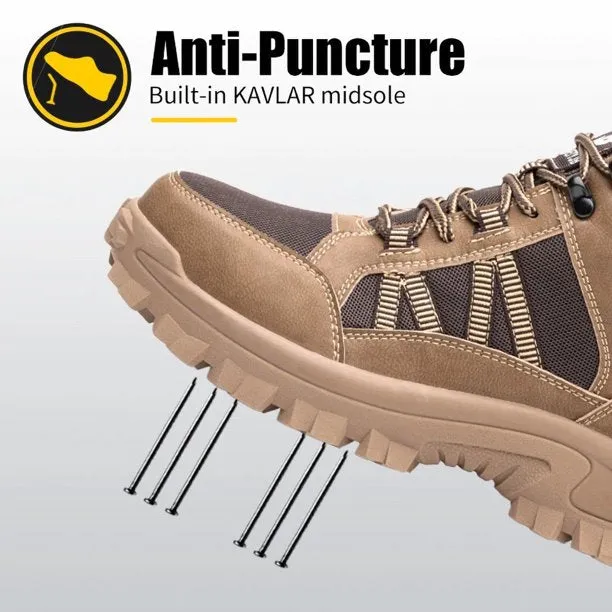 Men's Breathable Lightweight Anti-smash Anti-puncture Work Shoes