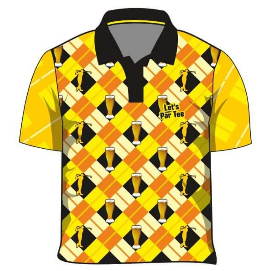 Mens | Golf & Beer Yellow Fishing Shirt ★Pre-Order★