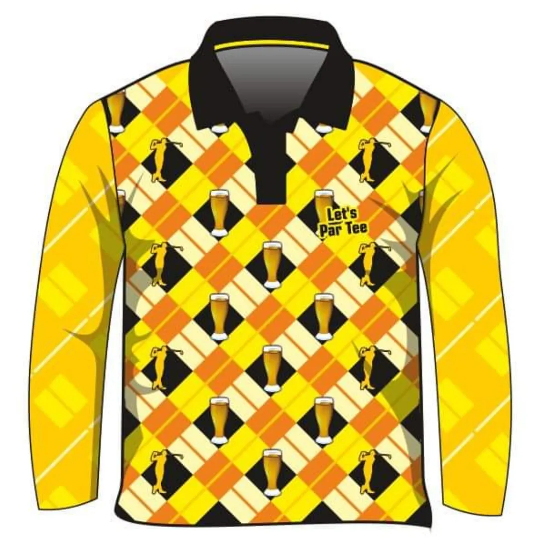 Mens | Golf & Beer Yellow Fishing Shirt ★Pre-Order★