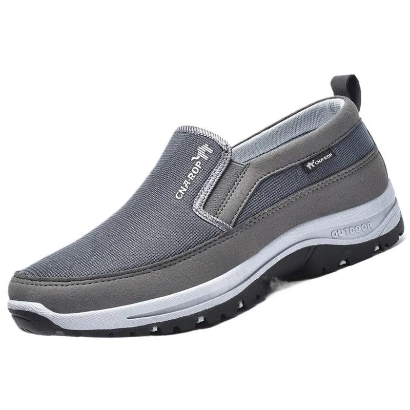 Men's Plus Size Breathable Anti-Slip Walking Shoes with Slip-On Design
