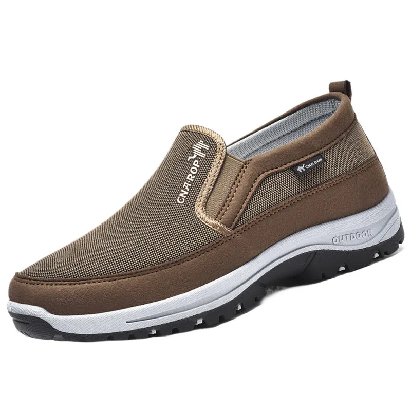 Men's Plus Size Breathable Anti-Slip Walking Shoes with Slip-On Design
