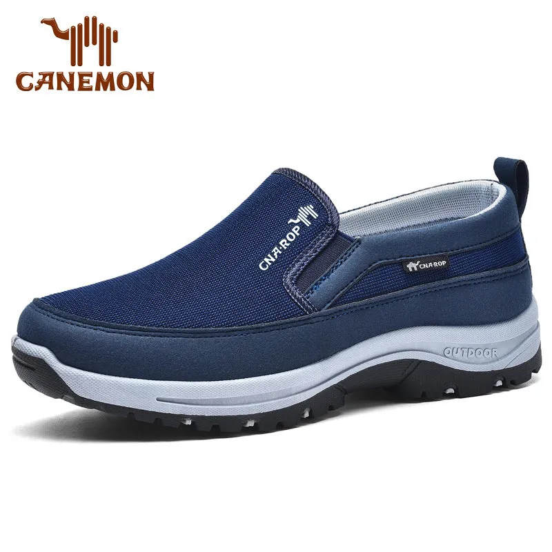 Men's Plus Size Breathable Anti-Slip Walking Shoes with Slip-On Design