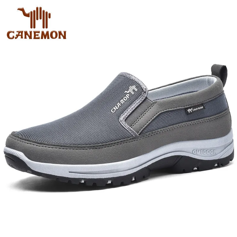 Men's Plus Size Breathable Anti-Slip Walking Shoes with Slip-On Design