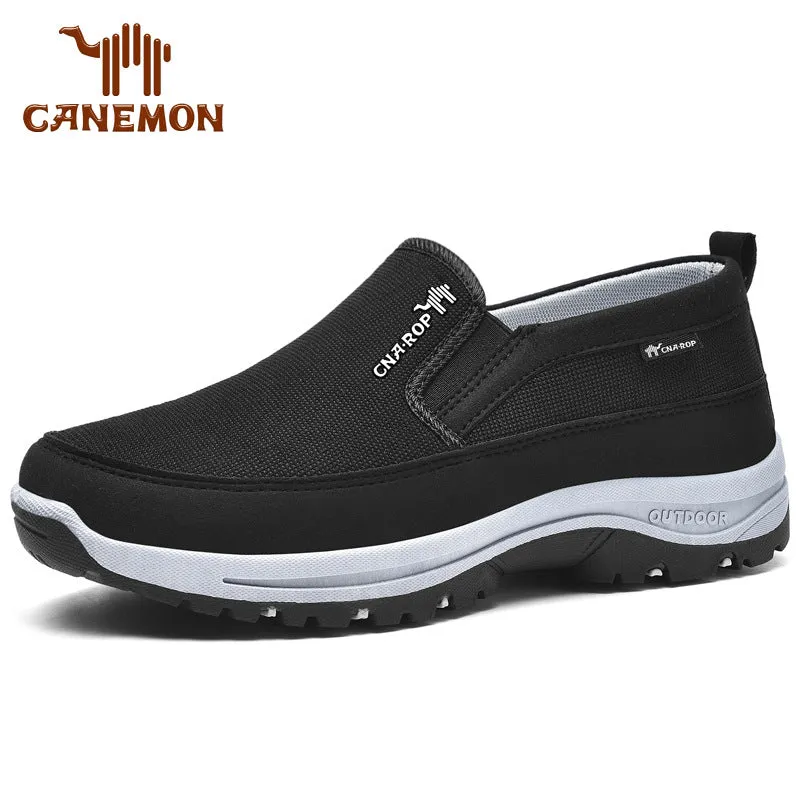 Men's Plus Size Breathable Anti-Slip Walking Shoes with Slip-On Design