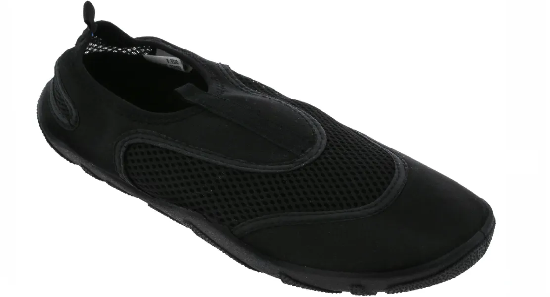 Men's Solid Black Aqua Shoes